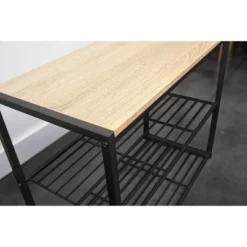 3 Tier Shoe Rack Black Metal With Natural Wood - Brightroom™ 21 3 Tier Shoe Rack Black Metal With Natural Wood - Brightroom™ -Home Storage GUEST 013d69be 4814 4e67 a4fd 7c871da78098