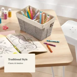 10.25" X 6" X 6" Small Woven Twisted Paper Rope Tapered Basket Gray - Brightroom™ -Home Storage GUEST 064cb96f 909b 49df 9357 b890ce45562e