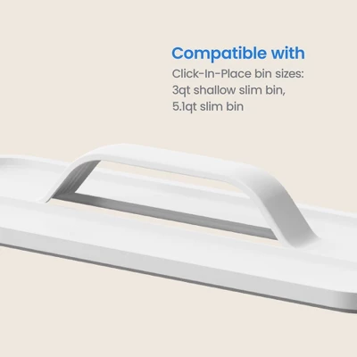 Click In Place Slim Lid With Handle For Plastic Storage Bins Home And Office Organization White- Brightroom™ 8 Click In Place Slim Lid With Handle For Plastic Storage Bins Home And Office Organization White- Brightroom™ - Image 6