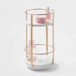 10" X 5.7" Round Metal Countertop Turntable Brass - Brightroom™ -Home Storage GUEST 0f7b8890 6df4 4606 9fa9 246d6098805b