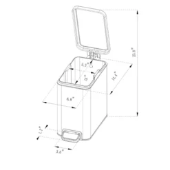 10L Stainless Slim Step Trash Can - Brightroom™ -Home Storage GUEST 10927746 ac0a 4425 b0b7 84003a4c5262