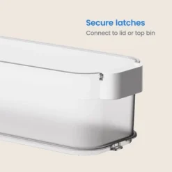 Click In Place 4.5qt Clear Slim Plastic Storage Bin With White Latch For Home And Office Organization - Brightroom™ -Home Storage GUEST 125c1614 5aae 4313 9bf7 6ccb8f3bd729