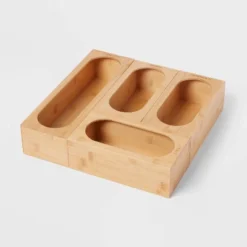 Natural Plastic Food Storage Bag Organizer Yellow - Brightroom™: Freestanding Bag Holder, Kitchen Dispenser, 12.75"x12.75" -Home Storage GUEST 13e0fad4 abdd 4038 a604 87a1c3dae8aa