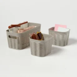 3pk Wave Assorted Decorative Basket 5L Narrow 2c Brightroom™ -Home Storage GUEST 19f5c392 84ec 47c4 a9e5 3d2af8522a18