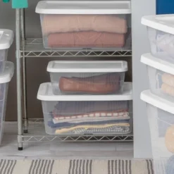 16qt Clear Storage Box With Lid White - Brightroom™ -Home Storage GUEST 1a8b60bf b2f8 4db0 b406 632349a651a8