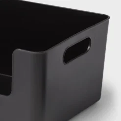 Large Plastic Open Face Pantry Bin Black - Brightroom™: Kitchen Cabinet Organizer, 13"x9.5"x6" Storage Solution -Home Storage GUEST 1f6c6d71 2824 4402 a6ec aa351e7bb93d