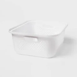 Small Decorative Plastic Bin With Cutout Handles - Brightroom™ -Home Storage GUEST 25349fc3 e5d1 4806 9009 d681eb4d20d2