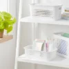 Narrow Small Decorative Plastic Bin White - Brightroom™: Modern Storage With Cut-Out Handles, 13" Cube Compatible 1 Narrow Small Decorative Plastic Bin White - Brightroom™: Modern Storage With Cut-Out Handles, 13" Cube Compatible -Home Storage GUEST 26233ad6 aa14 4115 8826 6162e7c0e113
