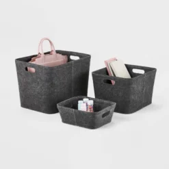 Felt Basket With Stitching - Brightroom™ -Home Storage GUEST 28a9503f a4a1 4ba4 a7de 0e2505b67450