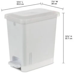 2.7gal Step Trash Can Clear - Brightroom™: Small Pedal-Operated Lid, Bathroom Garbage, Indoor Rectangle, Textured Plastic -Home Storage GUEST 291e4571 79f3 4d11 94c2 8af146c915fc
