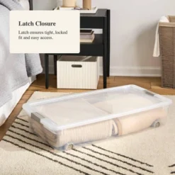 60qt Latching Clear Storage Box With Gray Latches - Brightroom™ 8 60qt Latching Clear Storage Box With Gray Latches - Brightroom™ -Home Storage GUEST 2bdde76e 1d27 44a4 8644 e41131f5fbd1