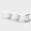 3pk Click In Place 30oz Insert Storage Containers White And Clear - Brightroom™ 1 3pk Click In Place 30oz Insert Storage Containers White And Clear - Brightroom™ -Home Storage GUEST 2fcf4e39 55f3 4910 8f2d 741f1e3c0e16