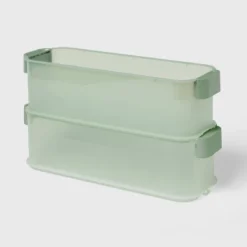 Click In Place 4.5qt Slim Plastic Storage Bin For Home And Office Organization - Brightroom™ -Home Storage GUEST 36213e24 6835 479b 88a4 5a7f17ad7626