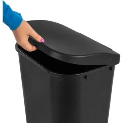 11.3gal Lift Top Waste Basket Black - Brightroom™: Kitchen Trash Can, Fingerprint-Resistant, Indoor Trash Bin -Home Storage GUEST 374c1b5a 3969 4ece ae38 e552e3a34b9d