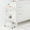 Skinny Storage Cart Matte White - Brightroom™: Iron Utility Cart, No Assembly, Narrow Profile -Home Storage GUEST 37e99111 697d 4eee b762 79c72946ac9e