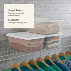 16qt Clear Storage Box With Lid White - Brightroom™ -Home Storage GUEST 3a14a56d 9a77 4e72 b3f6 5d1f80884151