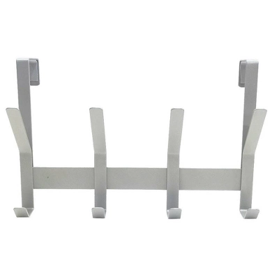 Heavy Duty Over The Door 4 Hooks Rail Matte Gray - Brightroom™ 3 Heavy Duty Over The Door 4 Hooks Rail Matte Gray - Brightroom™
