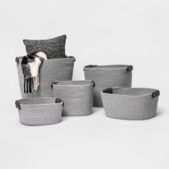 17'' Coiled Rope Tapered Basket Gray - Brightroom™ -Home Storage GUEST 3b70a5d5 de74 45b7 a5fc bdc4e6a1ccfc 1