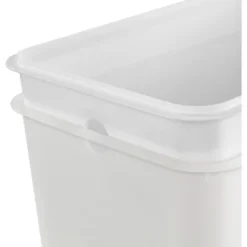 2.7gal Step Trash Can Clear - Brightroom™: Small Pedal-Operated Lid, Bathroom Garbage, Indoor Rectangle, Textured Plastic -Home Storage GUEST 3c6a73c6 8074 4068 a9d3 115373f99888