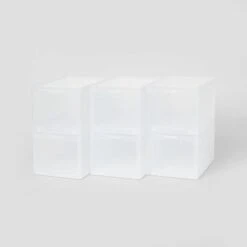 Small Stackable Bins Front Opening Clear Plastic - Brightroom™ -Home Storage GUEST 3c949385 7473 4475 8c8a 9fa49d23bd71