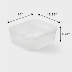 2pk Medium Open Storage Bins Clear - Brightroom™: Plastic Utility Tubs, Portable Universal Storage, 13.2 Volume Capacity 7 2pk Medium Open Storage Bins Clear - Brightroom™: Plastic Utility Tubs, Portable Universal Storage, 13.2 Volume Capacity -Home Storage GUEST 419d1d1c 1fcb 4894 a179 5649851b4eab