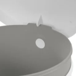 1.6gal Round Step Trash Can - Brightroom™: Compact Pedal-Operated Lid, Small Bathroom Bin, Textured White Finish -Home Storage GUEST 426c281f fa1d 43f2 8929 75ca99ffe055