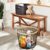 Round Black Wire With Natural Wood Handles Floor Basket - Brightroom™ 1 Round Black Wire With Natural Wood Handles Floor Basket - Brightroom™ -Home Storage GUEST 43553b6a c0bc 4139 8d81 77957cc0aa30
