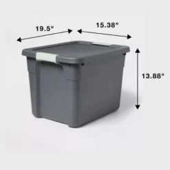 12gal Latching Storage Tote - Brightroom™: Stackable Gray Utility Bin With Lid, Portable Universal Organizer 11 12gal Latching Storage Tote - Brightroom™: Stackable Gray Utility Bin With Lid, Portable Universal Organizer -Home Storage GUEST 48fed73c a16f 46a5 9ad3 94e9c30742ea