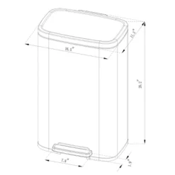 45L Rectangular Step Trash Can - Brightroom™ 11 45L Rectangular Step Trash Can - Brightroom™ -Home Storage GUEST 4a2ac669 6c4c 4843 a3d3 992611e508bc