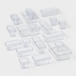 25pc Drawer Flatware Organizer - Brightroom™: Clear In-Drawer Storage, PETG Material, Contemporary Style, Hand Wash -Home Storage GUEST 4a476374 b692 4aa1 ad7c c8ae6b6b9129