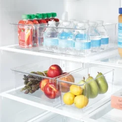 4pc Fridge & Pantry Bin Storage Set Clear - Brightroom™: Refrigerator & Pantry Organizers, Hand Washable
