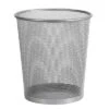Mesh Waste Basket Silver - Brightroom™: Steel Wire Mesh, Office Trash Can, Nonslip Base, Fingerprint-Resistant -Home Storage GUEST 57af0c0f 16f0 4da2 990e 25ba80823c36