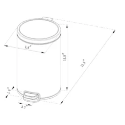 12L Round Step Trash Can - Brightroom™ -Home Storage GUEST 5b62ec6c 4d4c 4efb b3e1 878799ee627d