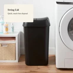 13.3gal Pivot Lid Waste Can Black - Brightroom™: Kitchen Trash Can, Swing Lid, 13 Gallon Capacity, Indoor Use -Home Storage GUEST 610a6172 94e9 49d6 bccf 2ff265eef85a