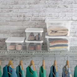 16qt Clear Storage Box With Lid White - Brightroom™ -Home Storage GUEST 69ac66f0 fc6c 400d beca eb29784649e1