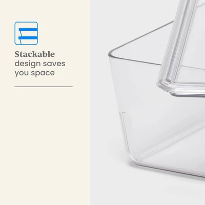 6L Stacking Clear Bin With Lid - Brightroom™: PET Material, Stackable Storage For Crafts & Cleaning Supplies 5 6L Stacking Clear Bin With Lid - Brightroom™: PET Material, Stackable Storage For Crafts & Cleaning Supplies - Image 3