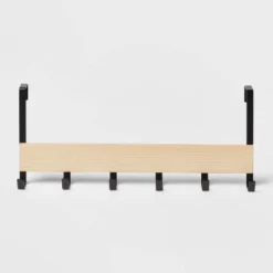 Large Over The Door Hook With Wood 6 Hooks - Brightroom™ -Home Storage GUEST 6e3d4c8e 1b64 444c b060 7ff56ecf7122