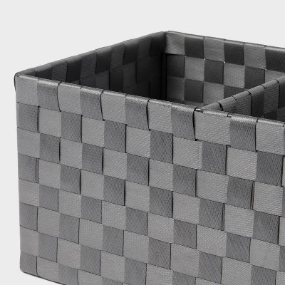 Woven Plastic 3 Compartment Bin - Brightroom™ 4 Woven Plastic 3 Compartment Bin - Brightroom™ - Image 2