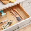 6"x15" Drawer Flatware Organizer - Brightroom™: Clear PETG, In-Drawer Kitchen Storage, Contemporary Style -Home Storage GUEST 726f46ab 3890 4d86 b237 5c7a0242b90c