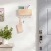 Mixed Material Mail Holder Matte White Hooks On Light Wood - Brightroom™ -Home Storage GUEST 7315daf8 0c1f 40ea 9330 fcd5c29447fb
