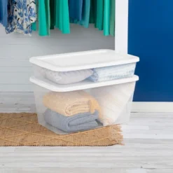 90qt Clear Storage Box White - Brightroom™ -Home Storage GUEST 74edbbb7 8a3a 4833 ac88 af0bbe424017