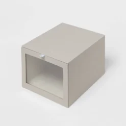 Hardside Fabric Front Open Bin Gray - Brightroom™ -Home Storage GUEST 76031017 0666 4bfe a8d2 871e4e40aef6