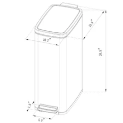 45L Slim Step Trash Can - Brightroom™ -Home Storage GUEST 782fbc38 f1ee 4add 8801 259639e06f18