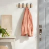 Mixed Material 4 Hooks Rail Matte Black On Light Wood - Brightroom™ -Home Storage GUEST 78b15321 050f 4e87 a7e0 f799703ff3d8
