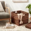 Woven Abaca Folding Lidded Cube Brown - Brightroom™ -Home Storage GUEST 7ea4390c 9378 486e 8e54 b9f194756a7f