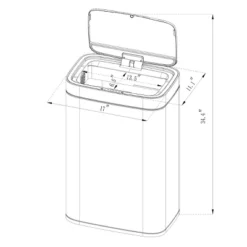 Motion Wastebasket With Liner - Brightroom™ -Home Storage GUEST 7f75f16e 95a3 4cab a642 97207e054cc7