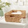 Woven Water Hyacinth Folio Bin - Brightroom™: Handwoven Decorative Basket For 13" Cube Storage, Multicolor Naturals -Home Storage GUEST 804a94ef 799f 4e64 abf8 1d9a1ddfceab