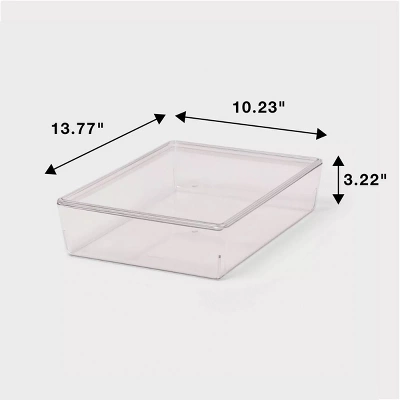 6L Stacking Clear Bin With Lid - Brightroom™: PET Material, Stackable Storage For Crafts & Cleaning Supplies 6 6L Stacking Clear Bin With Lid - Brightroom™: PET Material, Stackable Storage For Crafts & Cleaning Supplies - Image 4