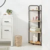 Corner Bath Wood Storage Tower Black Metal - Brightroom™ -Home Storage GUEST 863bd422 9ebc 4ba7 80b7 59a880e230f3