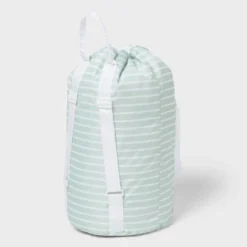 Backpack Laundry Bag Green - Brightroom™: 50L Capacity, Daydream Green, Stripe Pattern, Multipurpose, 1 Handle -Home Storage GUEST 89bc2aa2 d21d 43b4 bd66 029c608f9c30